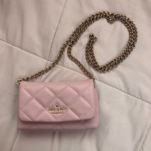 Kate spade baby pink quilted purse